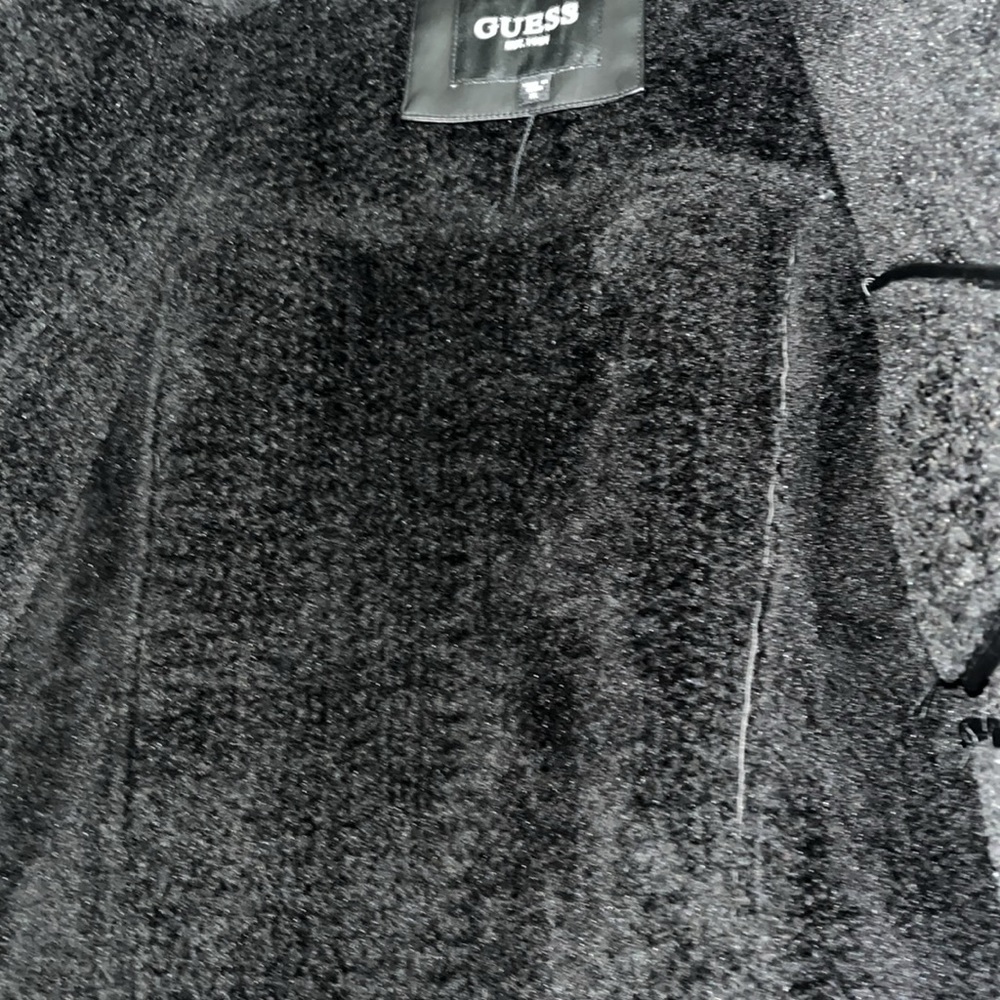 Guess Vegan Leather Biker Coat. - Picture 3 of 7
